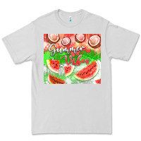Dove Grey Watermelon and coconut summer 20oz skinny tumbler Premium Tee - FaDigitalArtStudio