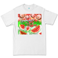 White Watermelon and coconut summer 20oz skinny tumbler Premium Tee - FaDigitalArtStudio