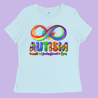 Autism Accept Understand Love Ladies Tee Designed By Fadigitalartstudio