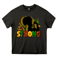 Asphalt She is strong Black History Heavy Core Tee - HowdyJamesFarm