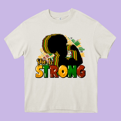 She Is Strong Black History Heavy Core Tee Designed By Howdyjamesfarm