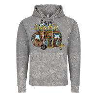 Cloud Rock Happy Camper Vintage Hoodie - CowhideDigitalArt