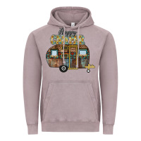 Vintage Zinc Happy Camper Vintage Hoodie - CowhideDigitalArt