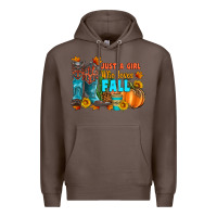 Coffee jusa a girl who loves fall Premium Hoodie - Artiststas