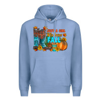 Colony Blue jusa a girl who loves fall Premium Hoodie - Artiststas