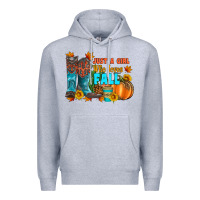 Heather Grey jusa a girl who loves fall Premium Hoodie - Artiststas