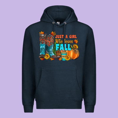Jusa A Girl Who Loves Fall Premium Hoodie Designed By Artiststas