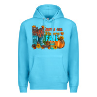 Ocean Blue jusa a girl who loves fall Premium Hoodie - Artiststas
