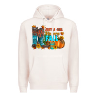 Pale Pink jusa a girl who loves fall Premium Hoodie - Artiststas