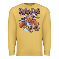Antique Gold sky j mauve sneaker girl afro woman Premium Sweatshirt - RanaPortraitStore