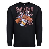 Black sky j mauve sneaker girl afro woman Premium Sweatshirt - RanaPortraitStore