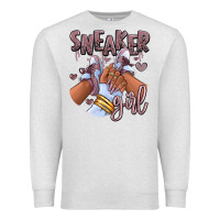Oatmeal Heather sky j mauve sneaker girl afro woman Premium Sweatshirt - RanaPortraitStore
