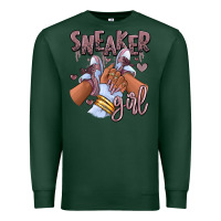 Sports Green sky j mauve sneaker girl afro woman Premium Sweatshirt - RanaPortraitStore
