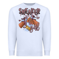 White sky j mauve sneaker girl afro woman Premium Sweatshirt - RanaPortraitStore
