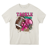 Cream Tackle Cancer Heavy Core Tee - HowdyJamesFarm
