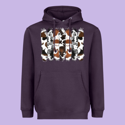 Cowhide Brushstrokes Heavyweight Hoodie Designed By Ranaportraitstore