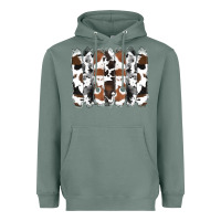 Sage cowhide brushstrokes Heavyweight Hoodie - RanaPortraitStore