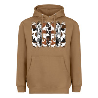 Toasted Coconut cowhide brushstrokes Heavyweight Hoodie - RanaPortraitStore