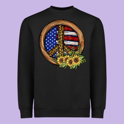 Peace Sign Heavyweight Sweatshirt Designed By Jahusdesignshop
