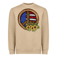Mushroom Peace Sign Heavyweight Sweatshirt - JahusDesignShop