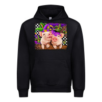 Black mardi gras western leopard pigs Urban Hoodie - Jasminsmagicworld