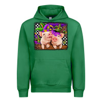 Emerald mardi gras western leopard pigs Urban Hoodie - Jasminsmagicworld