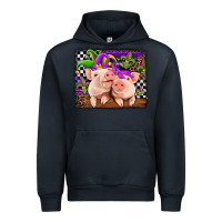 Navy mardi gras western leopard pigs Urban Hoodie - Jasminsmagicworld