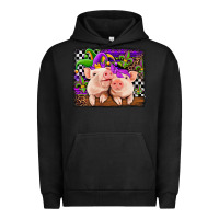 Pigment Black mardi gras western leopard pigs Urban Hoodie - Jasminsmagicworld
