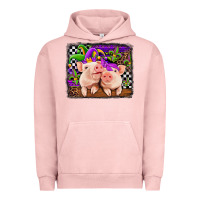 Pigment Salmon mardi gras western leopard pigs Urban Hoodie - Jasminsmagicworld