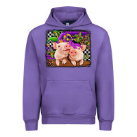 Tulip mardi gras western leopard pigs Urban Hoodie - Jasminsmagicworld