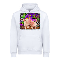 White mardi gras western leopard pigs Urban Hoodie - Jasminsmagicworld