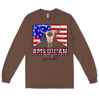 Chestnut American junkie Long Sleeve Tee - CowhideDigitalArt