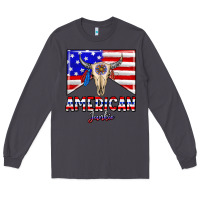 Smoke American junkie Long Sleeve Tee - CowhideDigitalArt