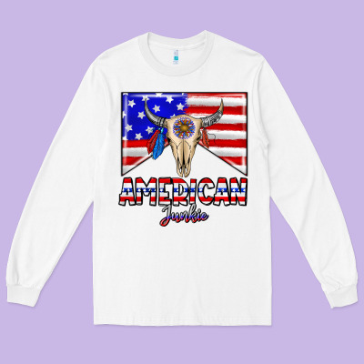 American Junkie Long Sleeve Tee Designed By Cowhidedigitalart