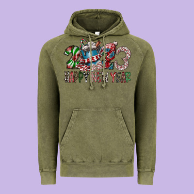 2023 Happy New Year Vintage Hoodie Designed By Cowhidedigitalart