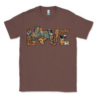 Chestnut love texas map sunflower leopard cowhide Classic Tee - Artiststas