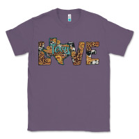 Lavender love texas map sunflower leopard cowhide Classic Tee - Artiststas