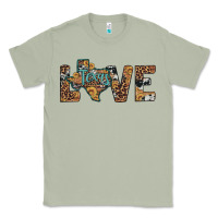 Matcha love texas map sunflower leopard cowhide Classic Tee - Artiststas