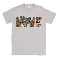 Moon Dust love texas map sunflower leopard cowhide Classic Tee - Artiststas
