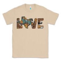 Mushroom love texas map sunflower leopard cowhide Classic Tee - Artiststas