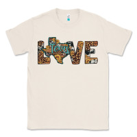 Natural love texas map sunflower leopard cowhide Classic Tee - Artiststas