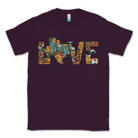 Plum love texas map sunflower leopard cowhide Classic Tee - Artiststas