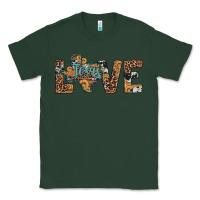 Sports Green love texas map sunflower leopard cowhide Classic Tee - Artiststas