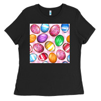 Easter Eggs Seamless Pattern Ladies Tee | Teevron