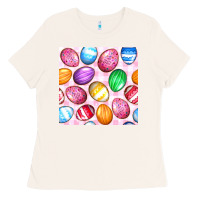 Bone Easter Eggs Seamless Pattern Ladies Tee - BundleAndBundleShop