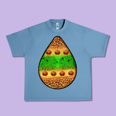 Halloween Pumpkin Teardrop Urban Heavy Tee Designed By Bundleandbundleshop