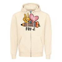 Sandshell peace love pre k Zipper Hoodie - JahusDesignShop