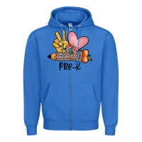 True Royal peace love pre k Zipper Hoodie - JahusDesignShop