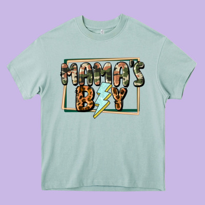 Mama's Boy Mother's Day Heavy Core Tee Designed By Cowgirlartshop