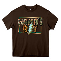 Chocolate Brown Mama's boy Mother's Day Heavy Core Tee - CowGirlArtShop